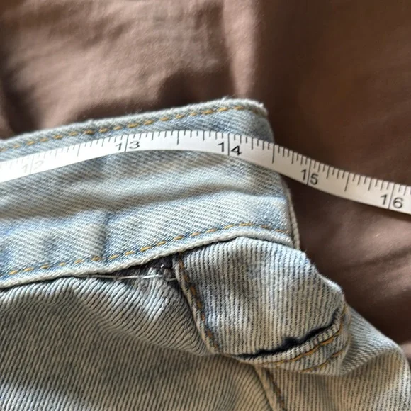 ๐ Trendy & Stylish High-Waisted Faded/Distressed Wide-Leg Jeans- Sz 28 - Picture 7 of 14